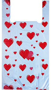 Полиэтиленовый пакет Cердечки 27+15х47х12.5  100/3500 в Нижнем Новгороде - купить оптом от производителя ПК Котово Полимер